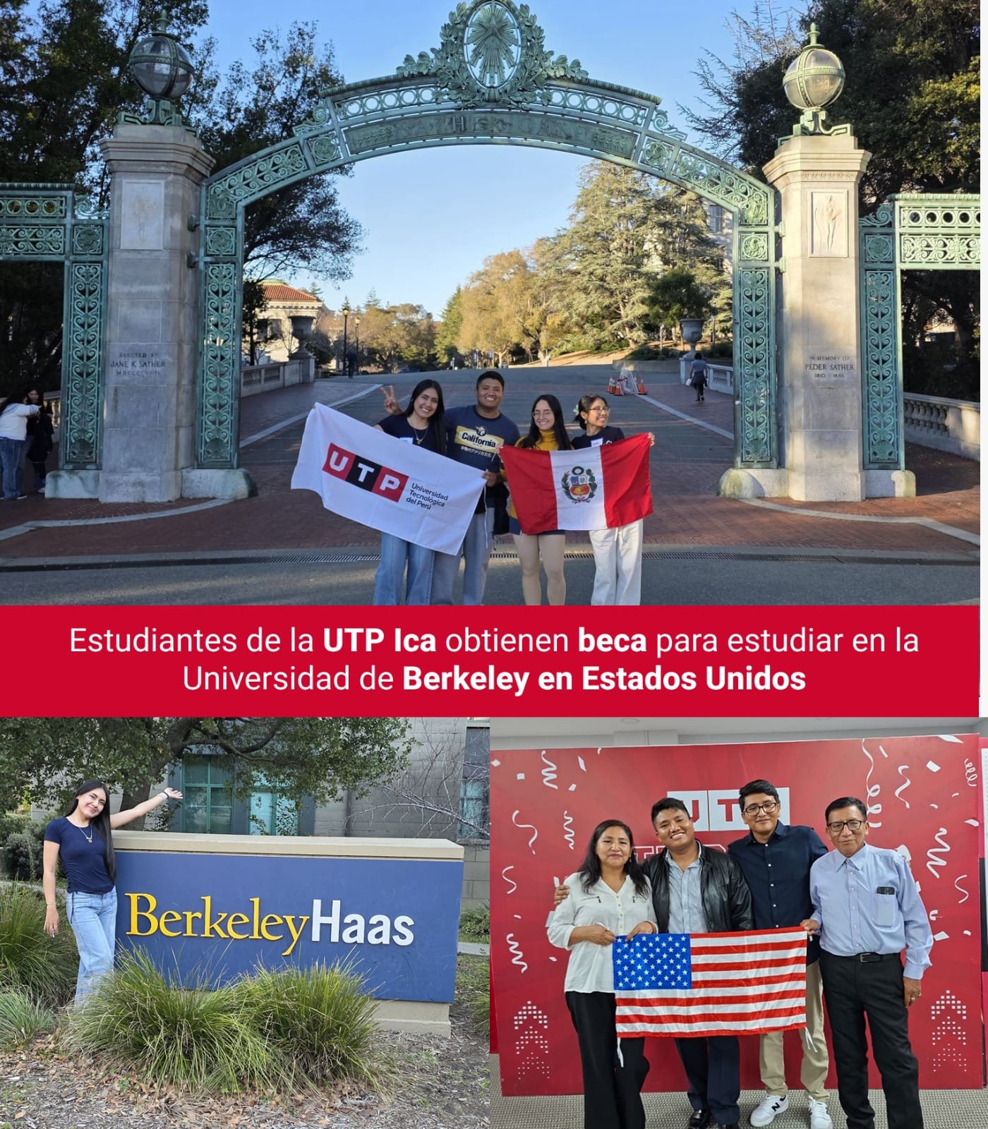 ESTUDIANTES DE LA UTP ICA OBTIENEN BECA PARA ESTUDIAR EN LA UNIVERSIDAD DE BERKELEY