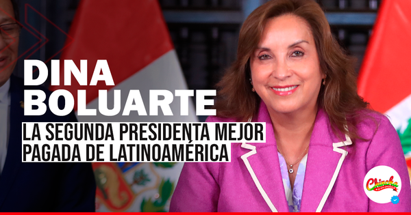 DINA BOLUARTE SE CONVIERTE EN LA SEGUNDA PRESIDENTA MEJOR PAGADA DE SUDAMÉRICA