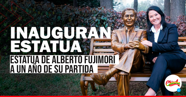 INAUGURAN ESTATUA DE ALBERTO FUJIMORI EN CAMPO FE DE HUACHIPA